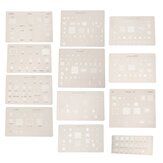 12pcs Kits de Estêncil de Reballing para Chips BGA para iPhone4/4s/5/5s/6/6 Plus/6s/6s Plus/7/7 Plus/SE/Ipad