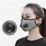 Aolikes 4-Filter atmungsaktive staubdichte Gesichtsmaske mit Ventilen, Antifog-Fahrrad-Respirator für Outdoor-Sportarten
