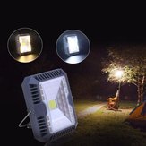 Waterdichte Solar Flood Light Spotlight 3 Modes USB Oplaadbare COB Werk Camping Noodverlichting 