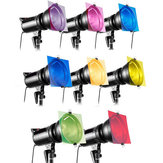 8 en 1 12 Inch 8-Color Gel Filtro de iluminación para fotografía de luz estroboscópica Flash Kit de estudio