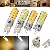 Dimmable G4 G9 5W Silicone Warm White Pure White LED COB Light Bulb Chandelier Lamp AC220V