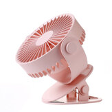 Cafele Portabler USB-Fan Mini-Clip-Schreibtischventilator Leiser 3-Gang-Fan für Zuhause Studentenwohnheim Nachttisch 360º Einstellbarer Schreibtischventilator