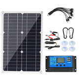 Kit de panneau solaire portable de 200W double chargeur DC USB Kit W/ None/10A/30A/60A/100A Contrôleur solaire Panneau solaire monocristallin