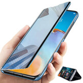 Bakeey for Xiaomi Mi 10T Lite 5G / Redmi Note 9 Pro 5G Case Foldable Flip Plating Mirror Window View Shockproof Full Cover Protective Case Non-Original