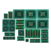 90 шт. Комплект печатных плат PCB SMD для преобразования в адаптер DIP Converter Plate FQFP 32 44 64 80 100 HTQFP QFN48 SOP SSOP TSSOP 8 16 24 28