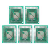Placa conversora de adaptador de PCB 5 peças QFP TQFP LQFP FQFP 32 44 64 80 100 LQF SMD Turn To DIP 0.5/0.8 mm IC Socket