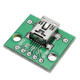 USB-DIP női csatlakozó Mini-5P Patch to DIP 2.54mm adapter panel