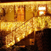 Karácsonyi 4M 96 LED beltéri kültéri húrlámpa 110-220V függöny jégcsepp csepp LED party kerti színpadi dekoráció