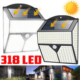 318LED Solar Light Infrared Motion Sensor Garden Security Wall Lamp for Outdoor Yard Patio