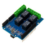5V 4CH Módulo de relé estendido de blindagem de relé de 4 canais Geekcreit para Arduino - produtos que funcionam com placas Arduino oficiais