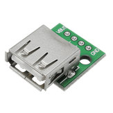 5pcs USB 2.0 Female Head Socket To DIP 2.54mm Pin 4P Adapter Board