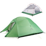 Naturehike Cloud-Up 2 Personen Leichtgewichts-Rucksackzelt 210T RipStop 4 Jahreszeiten Dome-Zelt Doppelschichten PU 3000mm wasserdicht mit Fußabdruck für Camping Wandern