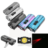אסטרולוקס K1 Nichia 219C + 365nm UV + אדום LED 300LM מנהל חדש USB נירוסטה מיני מנורת מחזיק מפתחות
