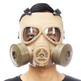 Breathable Gas Mask Double Filter Fan CS Edition Perspiration Dust Face Guard
