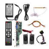 T.SK105A.03 Univerzális LCD LED TV vezérlő panel + 7 gomb + 1 csatorna 6 bit 40 csatlakozós LVDS kábel + Hangszóró + EU tápegység