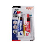 Pegamento acrílico modificado AB super adhesivo de color marrón, 328, 16 ml, ideal para reparar plástico, cuero y goma