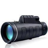 IPRee® 40X60 Monoculaire extérieur amélioré avec boussole, optique HD et vision nocturne à faible niveau de lumière pour le camping et les voyages.