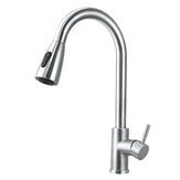 Stainless Steel Kitchen Sink Faucet with Pull Out Sprayer High-Arc Single Handle