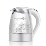 1.7L 1850W Electric Kettle Blue LED Illuminated Glass Kettle Electric Rapid Boil 360° Cordless Overheat Protection
