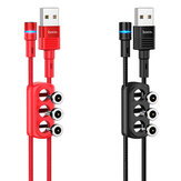 HOCO U98 3-в-1 Магнитный кабель для Lightning Micro USB Type-C Шнур для передачи данных Быстрая зарядка для Samsung Galaxy Note S20 ultra Huawei Mate40 OnePlus 8 Pro