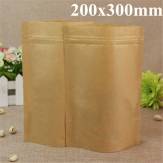 Kraft Paper Bags Aluminum Foil Packaging Stand Up With Zipper for Food Storage 200x300mm