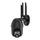 Guudgo 1080P 10LED 5X Zoom HD kültéri PTZ IP kamera kétirányú audio hangjelzés Wifi kamera automatikus vízálló éjszakai látásmegfigyelés fekete