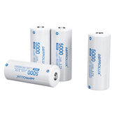 Lot de 4 Batteries rechargeables Lithium-Ion non protégées Astrolux® C2650 5000mAh 3.7V 26650, haute performance 15A, adaptées pour les lampes de poche Nitecore Lumintop Fenix Olight et les jouets radiocommandés