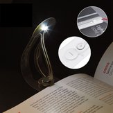Luz de lectura LED plegable y flexible con pinza, Funciona con batería, Marcapáginas de lámpara de escritorio