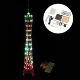 DIY Pequeño colorido luz LED Cube Canton Tower Suite IR Control remoto Kit electrónico