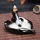 Feng Shui Backflow Incense Cone Burner Stick Holder Heart Shape Fragrant Smoke Backflow Censer