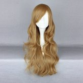 Золотисто-светлые длинные harajuku нагревают дружественный парик косплея костюма волос синтетического продукта высокой температуры