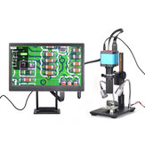 Microscope numérique HAYEAR à écran couleur Full HD de 14 millions de pixels, capteur d'image de microscope électronique 1 / 2.3 pouces avec support