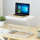 W50 Sit Stand Foldable Laptop Desk Adjustable Height Desk Foldable Office Desk Simple Modern Desk Stand 4-Position Height Adjustment