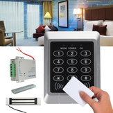 125KHz RFID ID Card Teclado Tecla de porta Bloqueio de porta Sistema de controle de acesso de segurança Kit