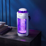 BlitzWolf® BW-MK-011 Lampa zabijak komarów UV 5W, typu C USB, ładowalna, pojemność 2000mAh, prąd elektryczny, ssanie powietrza