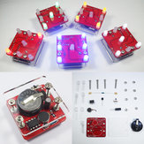 3Pcs Geekcreit® DIY Shaking Blue LED Kit Dadi con piccolo motore a vibrazione