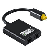 EMK Digital SPDIF Optical Audio Splitter 2 Way Toslink Splitter Adapter 1 input 2 Output SPDIF Optical Cable Splitter Hub