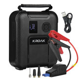 KROAK CJS73 2000A 20000mAh Автомобильный пусковой устройство с компрессором воздуха 150PSI Двойной USB-банк питания Светодиодный фонарик 4 в 1 Портативный аварийный комплект для открытого пространства