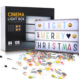 JETEVEN A4 LED Kombinovaná Světelná Krabice Noční Světlo DIY Písmeno Symbol Karta Dekorace USB/Baterie Napájená Zprávová Deska