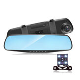 4.3 بوصة كاميرا مسجل فيديو سيارة مزودة بكاميرا مرآة خلفية مع وضع 1080 بيكسل بوضوح عالي