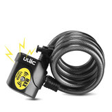 Sistema de alarma ULAC AL-3P de 12 mm para bloqueo de bicicletas, resistente al agua y con cable de seguridad para ciclismo y motocicletas