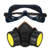 Carbone attivo Doppio serbatoio Gas Maschera Respiratore Pesticida Formaldeide Respiratore Vernice spray Kit protezione vernice