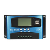 Controlador de carga solar MPPT de 30/40/50/60/100A con pantalla LCD y precisión dual USB regulador de batería de panel solar