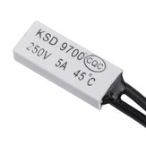 10pcs KSD9700 250V 5A 45℃ Plastik-Thermostat-Temperatursensorschalter NC
