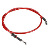 Cable de línea de manguera de freno de embrague trenzado para motocicleta de 300 mm a 2200 mm, rojo universal