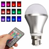 Dimmbare RGB Farbwechsel 4W B22 LED Glühbirne Bajonett mit IR Fernbedienung