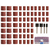 Conjunto de 100 peças de fitas de lixa de tambor com granulação 60/120/320 para Ferramentas Rotativas Dremel com mandris de lixar de 1/2 e 1/4 polegadas