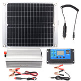 Sistema eficiente de energía solar Kit de paneles solares de 40W con dos puertos USB Panel solar y convertidor de energía de 2000W y controlador de 10A