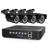 Hiseeu 4CH 1080P AHD Security الة تصوير DVR CCTV الة تصوير System Kit ضد للماء فيديو نظام مراقبة