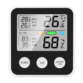 Alat pengukur suhu dan kelembaban dalam ruangan dengan tampilan digital elektronik Lcd yang akurat Tinggi, Multifungsi untuk rumah tangga